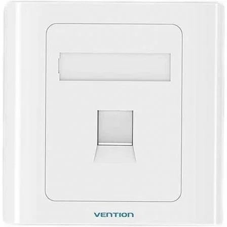 PLACA DE PARED TIPO 86 1 PUERTO RJ45 BLANCO VENTION PLACA DE PARED TIPO 86 1 PUERTO RJ45 BLANCO VENTION